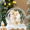 Glitzhome® 100mm Christmas Resin Musical Snowflakes Ginginerbread Family Train Waterglobe